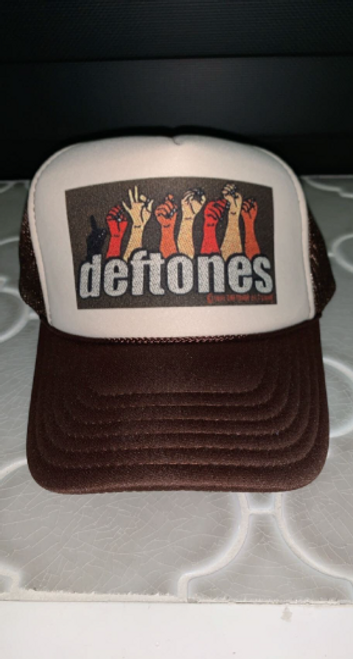 Deftones retro metal band trucker hat