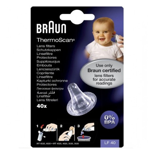 Braun protectores oídos thermoscan lf 40