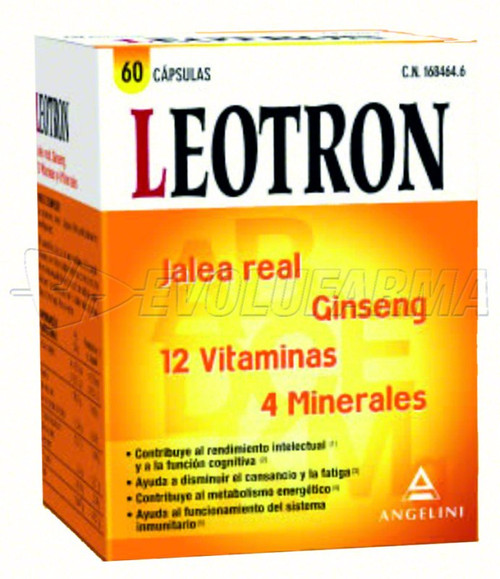 Leotron vitaminas. caja de 60 cápsulas