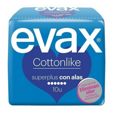 COMPRESAS EVAX COTTONLIKE S.PLUS ALAS 10