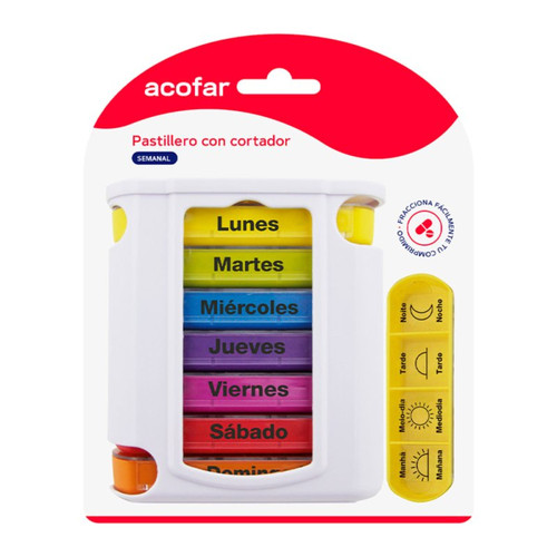 ACOFAR PASTILLERO SEMANAL CON CORTADOR