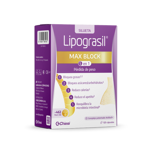 LIPOGRASIL MAX BLOCK 5 EN 1 120 CAPSULAS