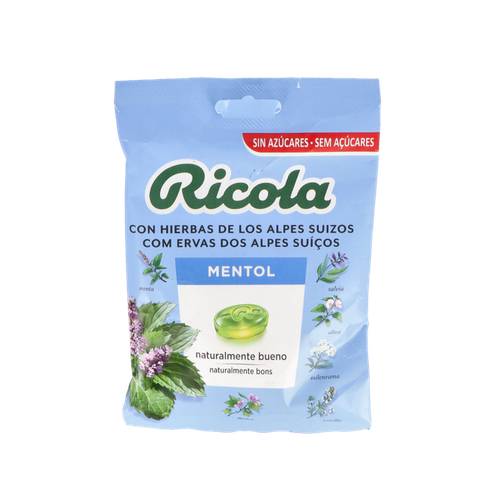 RICOLA CARAMELOS MENTOL S/AZ 50G