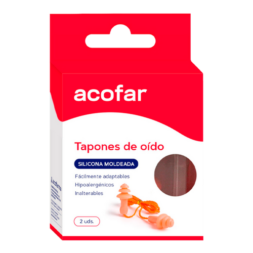 ACOFAR TAPONES OIDO SILICONA MOLDEADA 2U