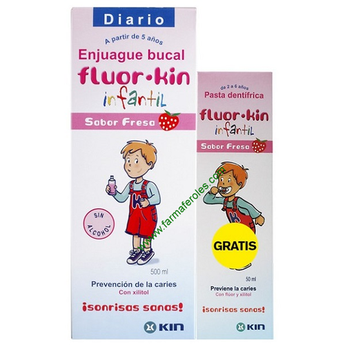 FLUORKIN INFANTIL ENJ.FRESA 500+PASTA 50