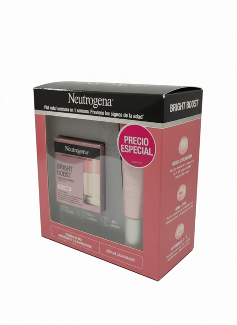 NEUTROGENA BRIGHT BOOST CREMA GEL  50 ML+ SERUM  ILUMINADOR  30 ML.