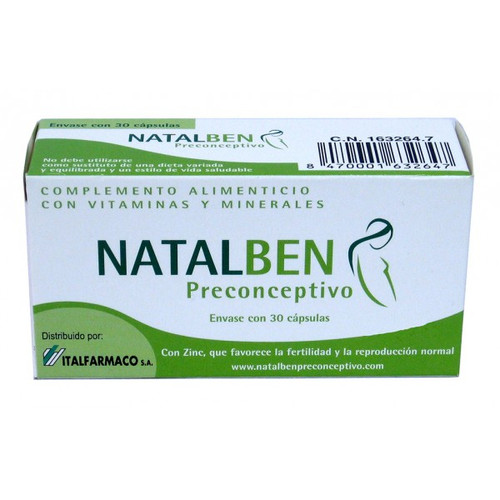 NATALBEN PRECONCEPTIVO 30 CAPSULAS