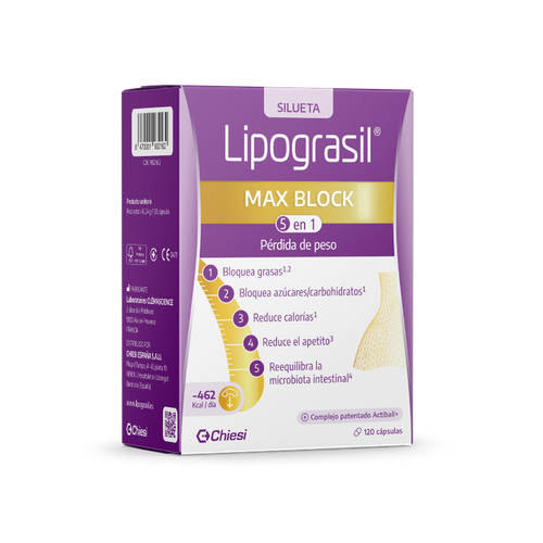 LIPOGRASIL MAX BLOCK 5 EN 1 120 CAPSULAS