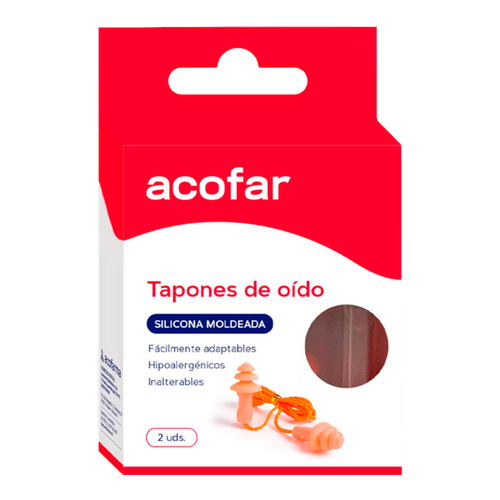 ACOFAR TAPONES OIDO SILICONA MOLDEADA 2U