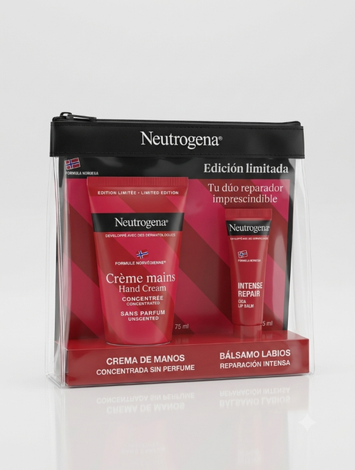 NEUTROGENA NECESER MANOS SIN PERFUME + BALSAMO LABIAL 