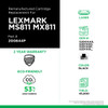 Extra High Yield Toner Cartridge for Lexmark MS711/MS811/MS812/MX711/MX811/MX812-2