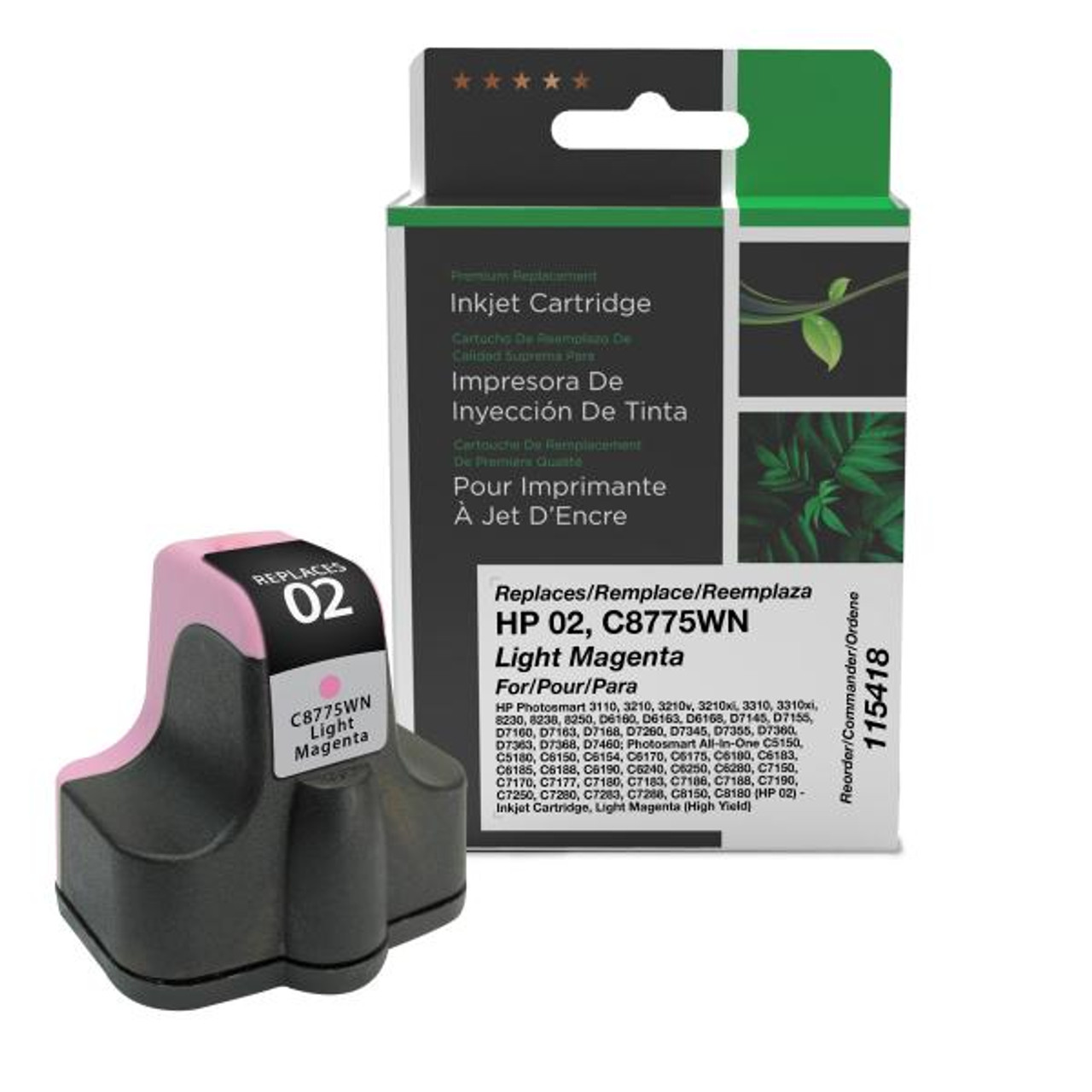 High Yield Light Magenta Ink Cartridge for HP 02 (C8775WN)-1