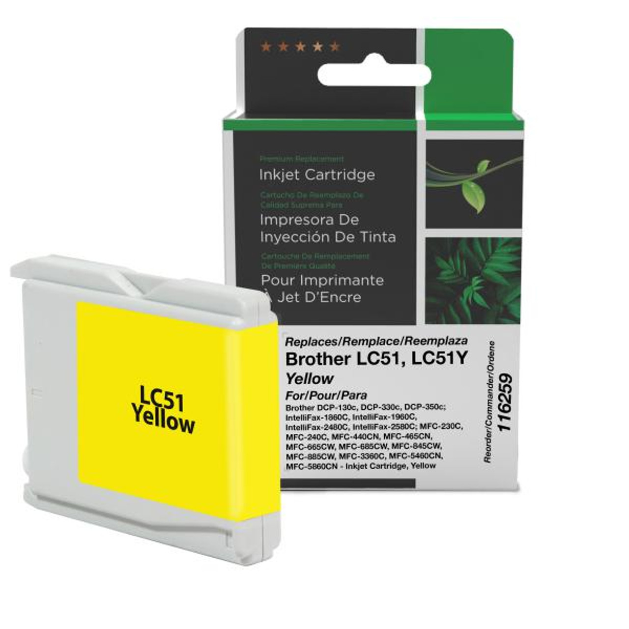 Yellow Ink Cartridge for Brother LC51-1