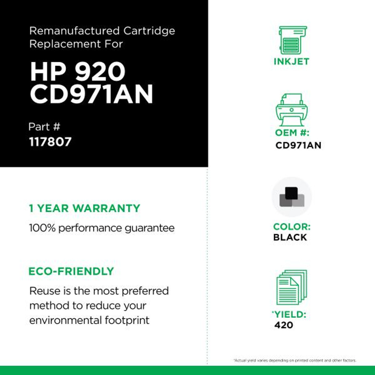 Black Ink Cartridge for HP 920 (CD971AN)-3