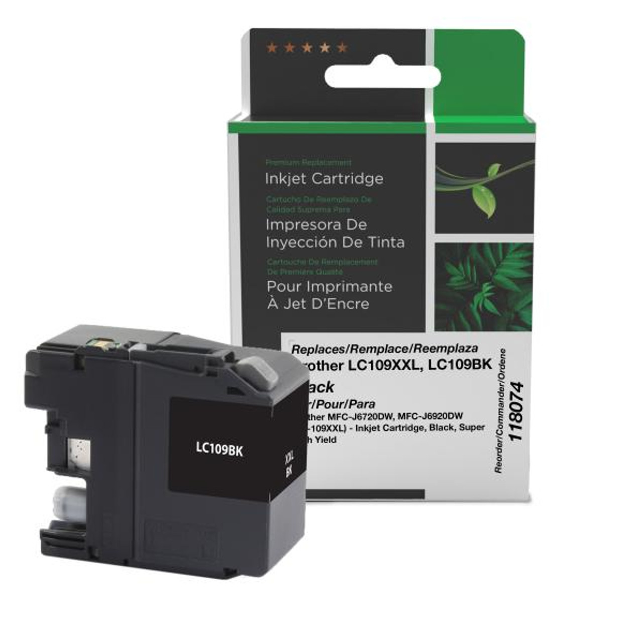 Super High Yield Black Ink Cartridge for Brother LC109XXL-1