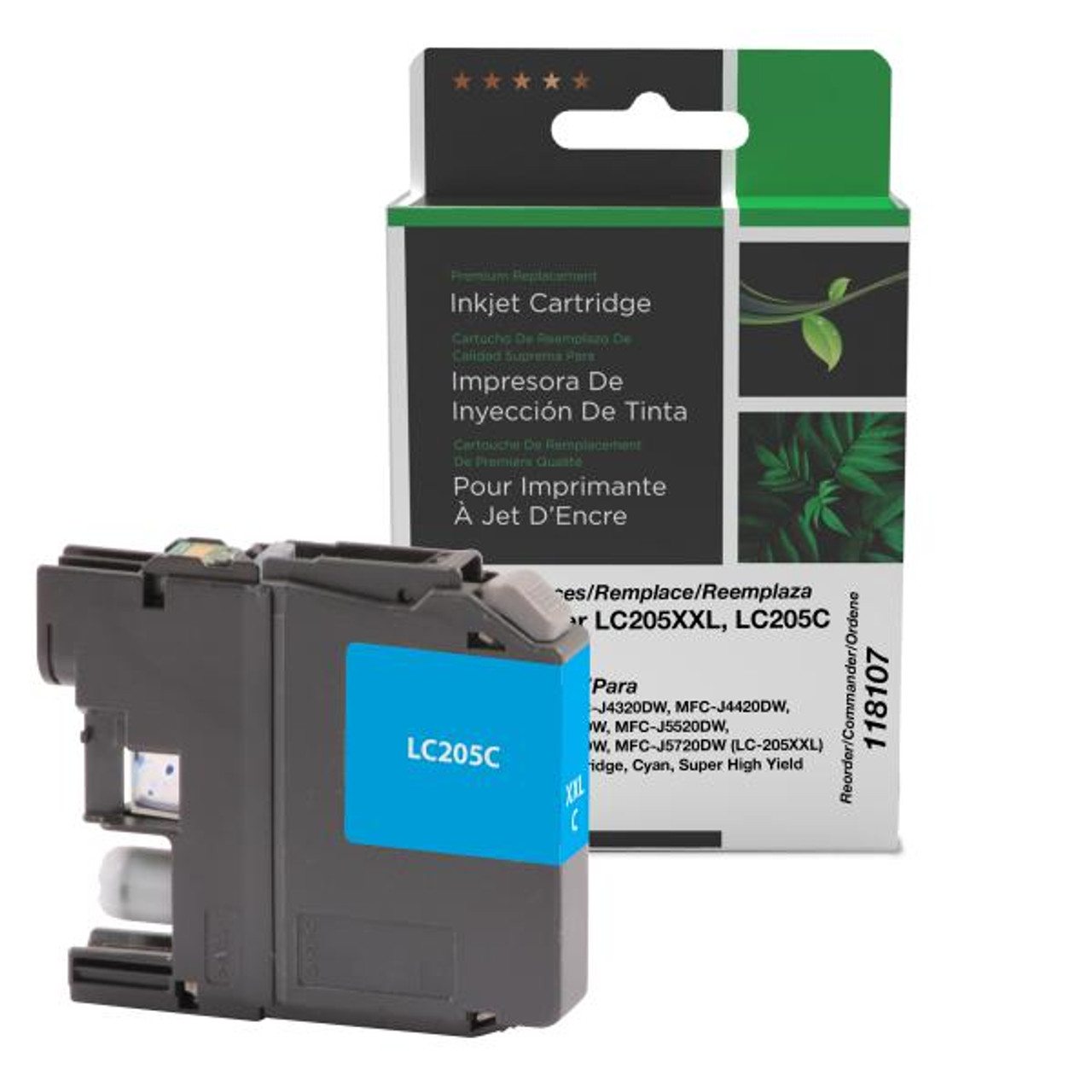 Super High Yield Cyan Ink Cartridge for Brother LC205XXL-1