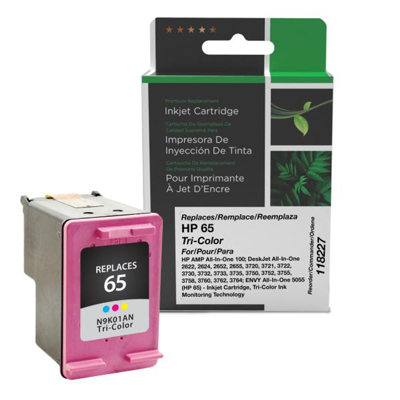 Tri-Color Ink Cartridge for HP 65 (N9K01AN)-1