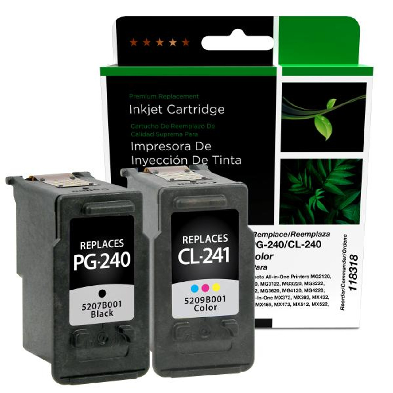 Black, Color Ink Cartridges for Canon PG-240/CL-241-1