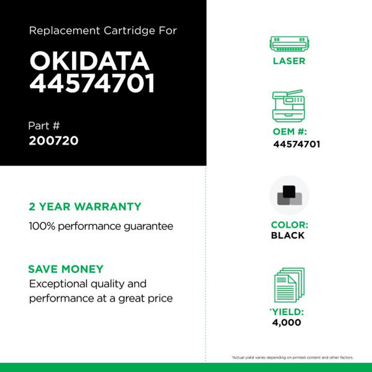 Toner Cartridge for OKI 44574701-2