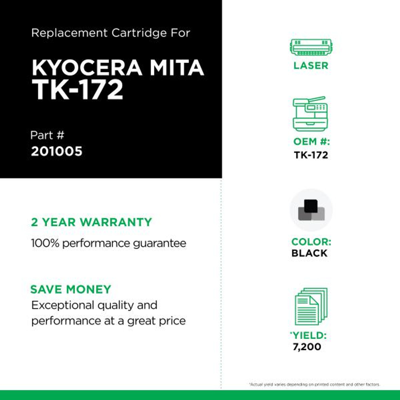 Toner Cartridge for Kyocera TK-172-2