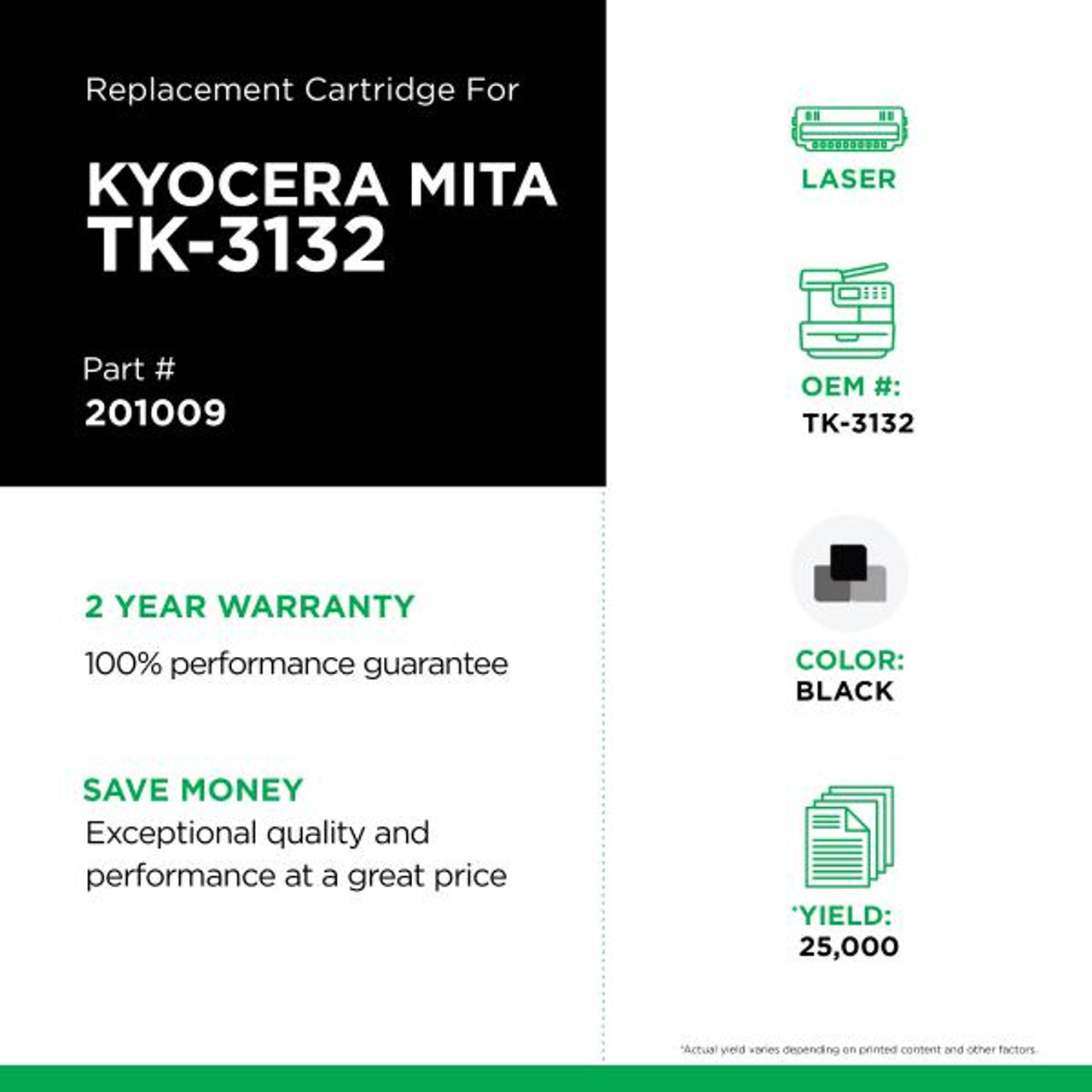 Toner Cartridge for Kyocera TK-3132-2