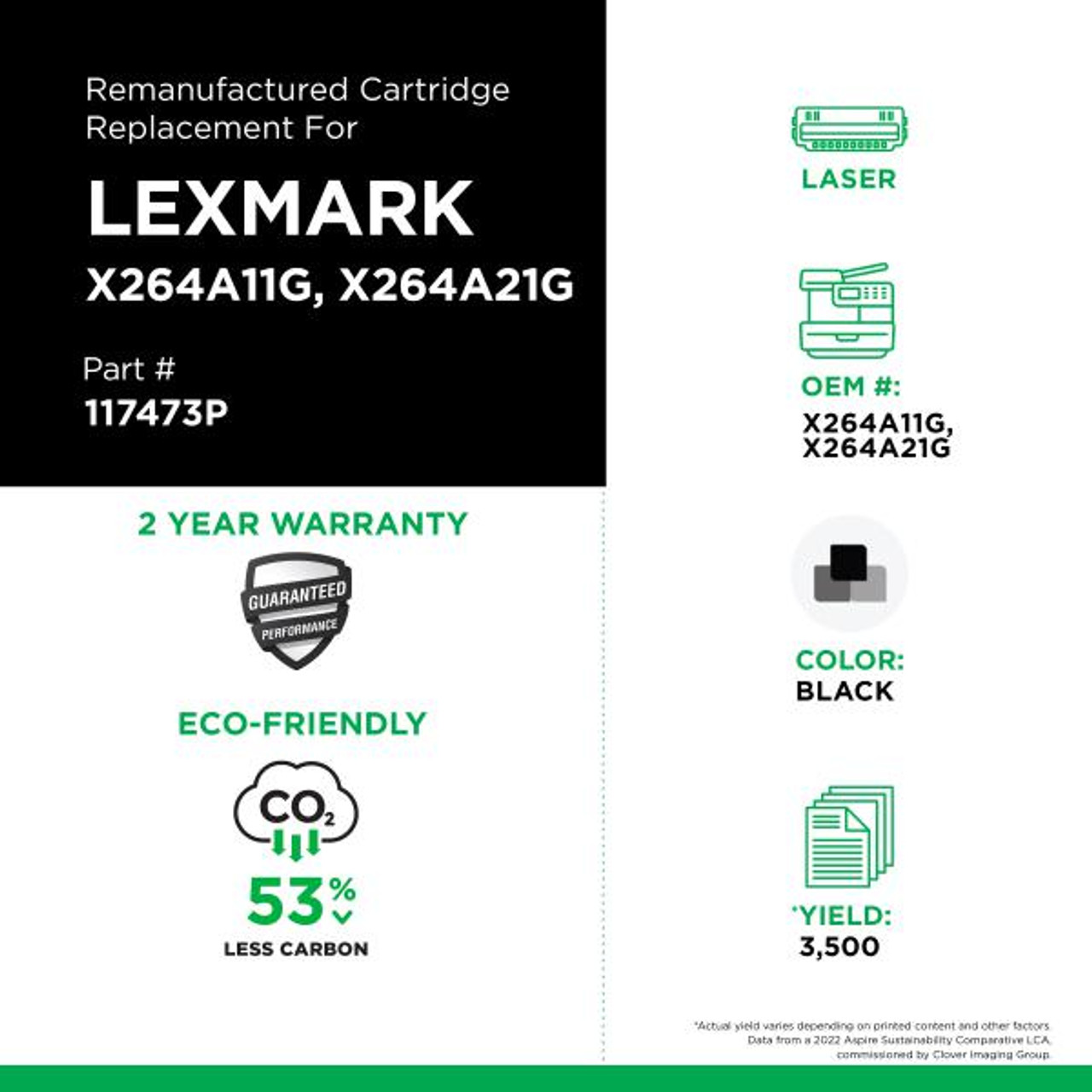 Toner Cartridge for Lexmark X264/X363/X364-2
