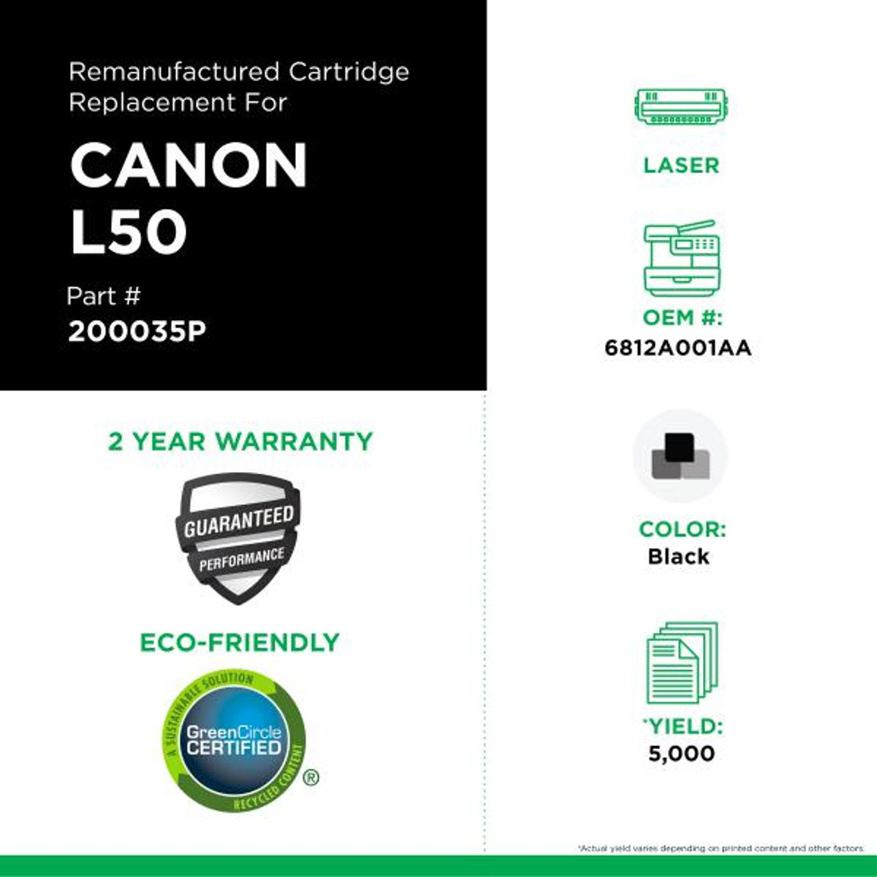 Toner Cartridge for Canon L50 (6812A001AA)-2