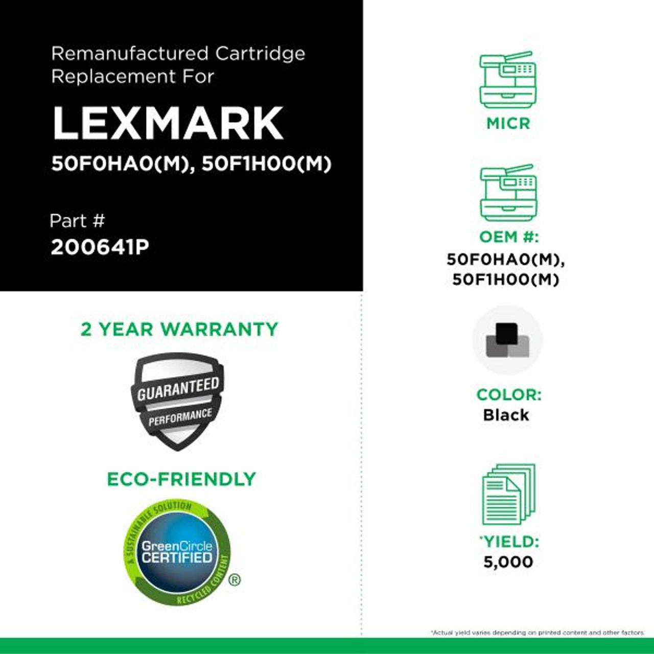 High Yield MICR Toner Cartridge for Lexmark MS310/410/510/610-2