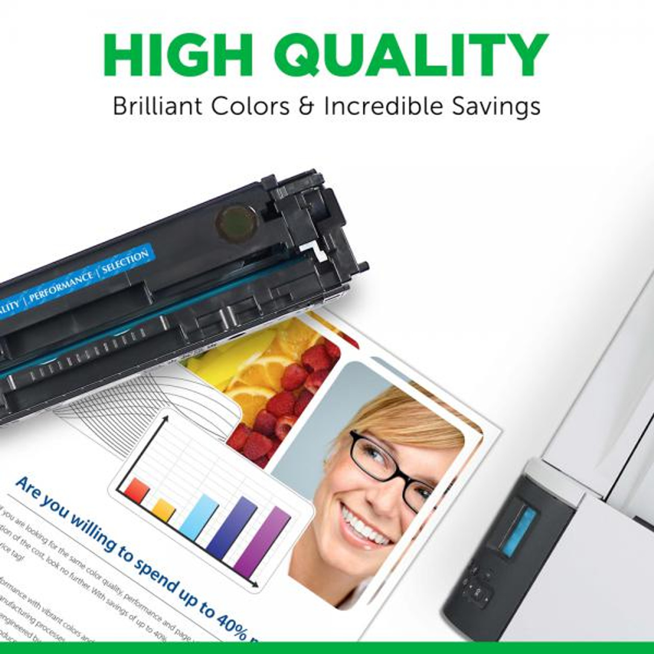 Extended Yield Cyan Toner Cartridge for HP CE411A-4
