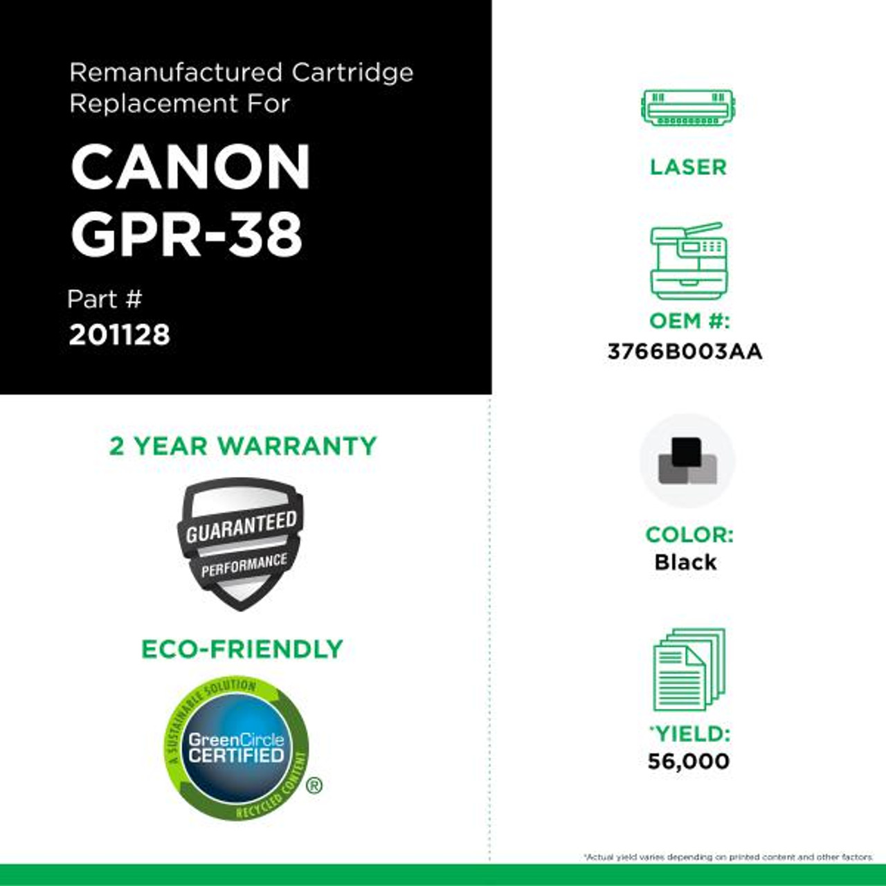 Toner Cartridge for Canon GPR-38 (3766B003)-1