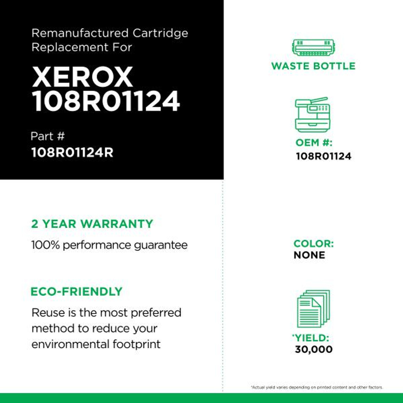 Waste Container for Xerox 108R01124-3