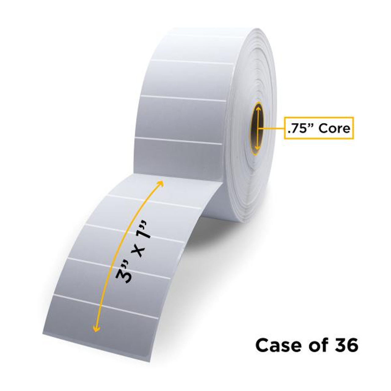 Direct Thermal Label Roll 0.75" ID x 2.25" Max OD for Mobile Barcode Printers-1