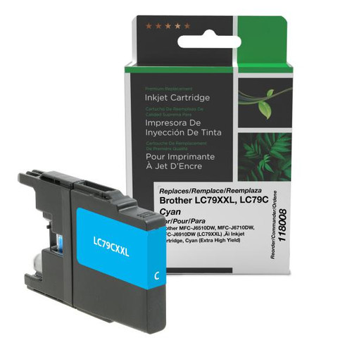 Extra High Yield Cyan Ink Cartridge for Brother LC79XXL-1