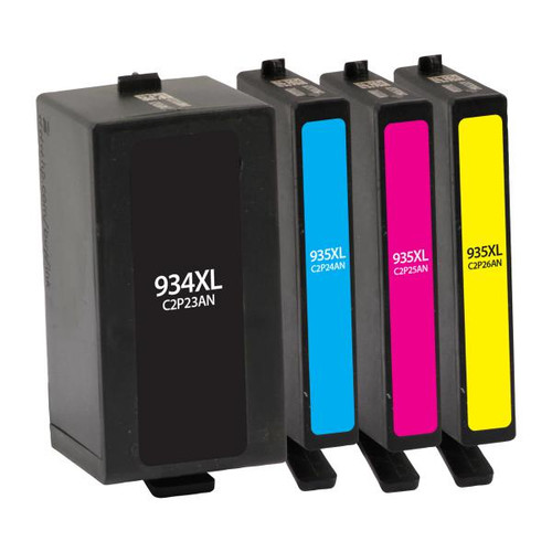 High Yield Black, Cyan, Magenta, Yellow Ink Cartridges for HP 934XL/HP 935XL (6ZA02AN) 4-Pack-2