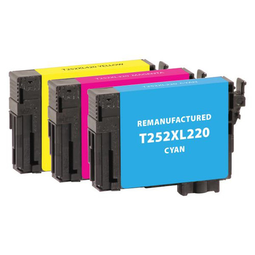 Cyan, Magenta, Yellow High Yield Ink Cartridges for Epson T252XL 3-Pack-2