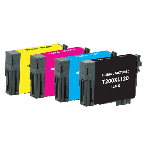 Black High Capacity, Cyan, Magenta, Yellow Ink Cartridges for Epson T200XL-BCS 4-Pack-2