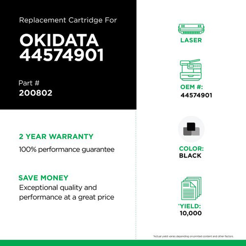 High Yield Toner Cartridge for OKI 44574901-2