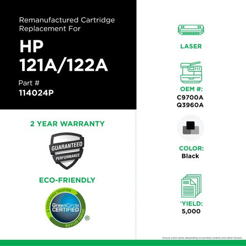 Black Toner Cartridge for HP 121A/122A (C9700A/Q3960A)-2