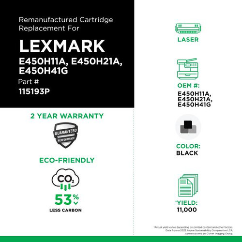 High Yield Toner Cartridge for Lexmark E450-2