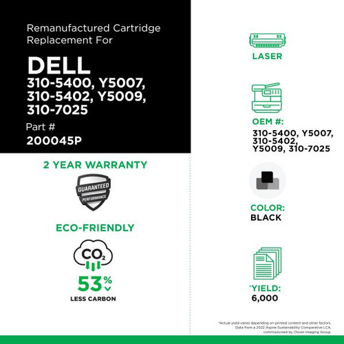 Universal High Yield Toner Cartridge for Dell 1700/1710, IBM 1412/1512-2