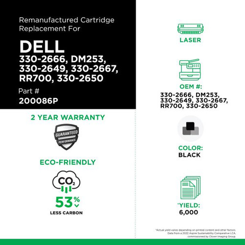 High Yield Toner Cartridge for Dell 2330/2350-2