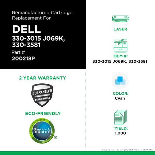 Cyan Toner Cartridge for Dell 1230/1235-2
