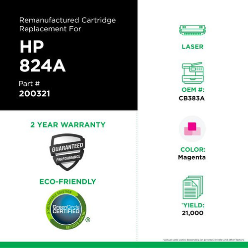 Magenta Toner Cartridge for HP 824A (CB383A)-1