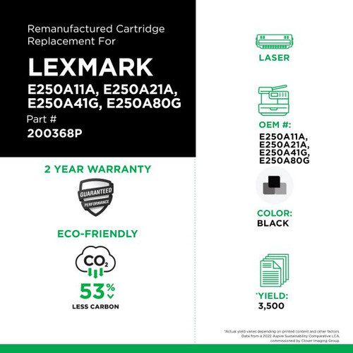 Toner Cartridge for Lexmark E250/E252/E350/E352-2