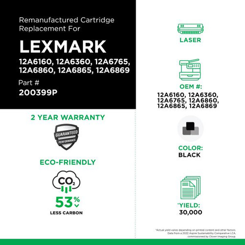 High Yield Toner Cartridge for Lexmark T620/T622/X620-2
