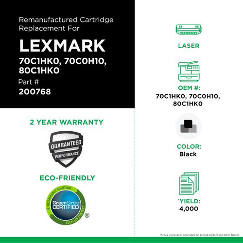 High Yield Black Toner Cartridge for Lexmark CS310/CS410/CS510-1