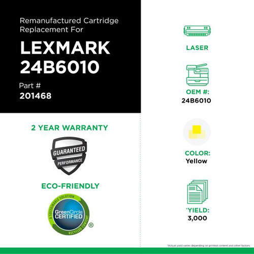 Yellow Toner Cartridge for Lexmark XC2130-2