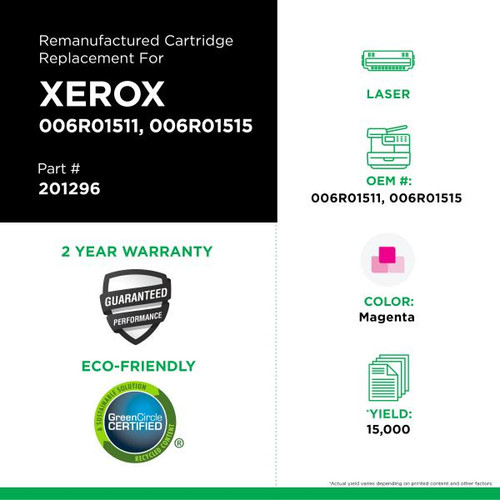 Magenta Toner Cartridge for Xerox 006R01515-1