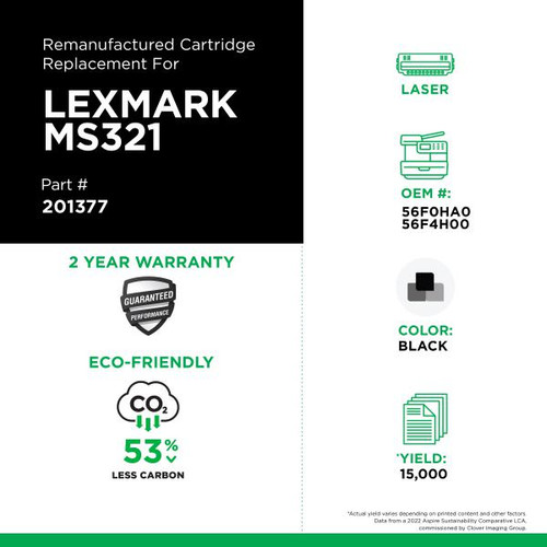 High Yield Toner Cartridge for Lexmark MS321/MS421/MS521/MS621/MS622/MX321/MX421/MX521/MX522/MX622-1