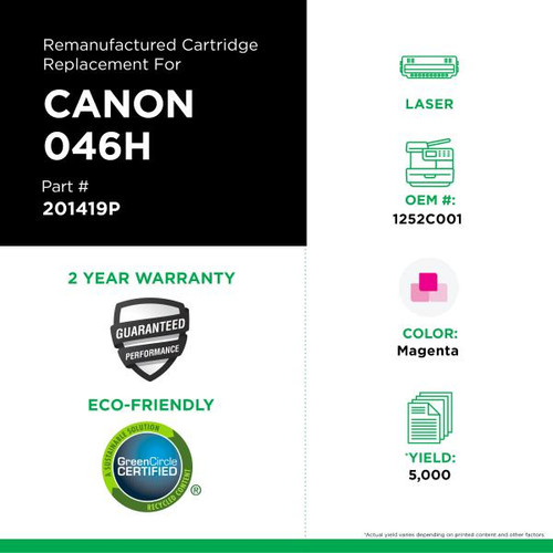 High Yield Magenta Toner Cartridge for Canon 046H (1252C001)-2
